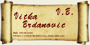 Vitka Brdanović vizit kartica